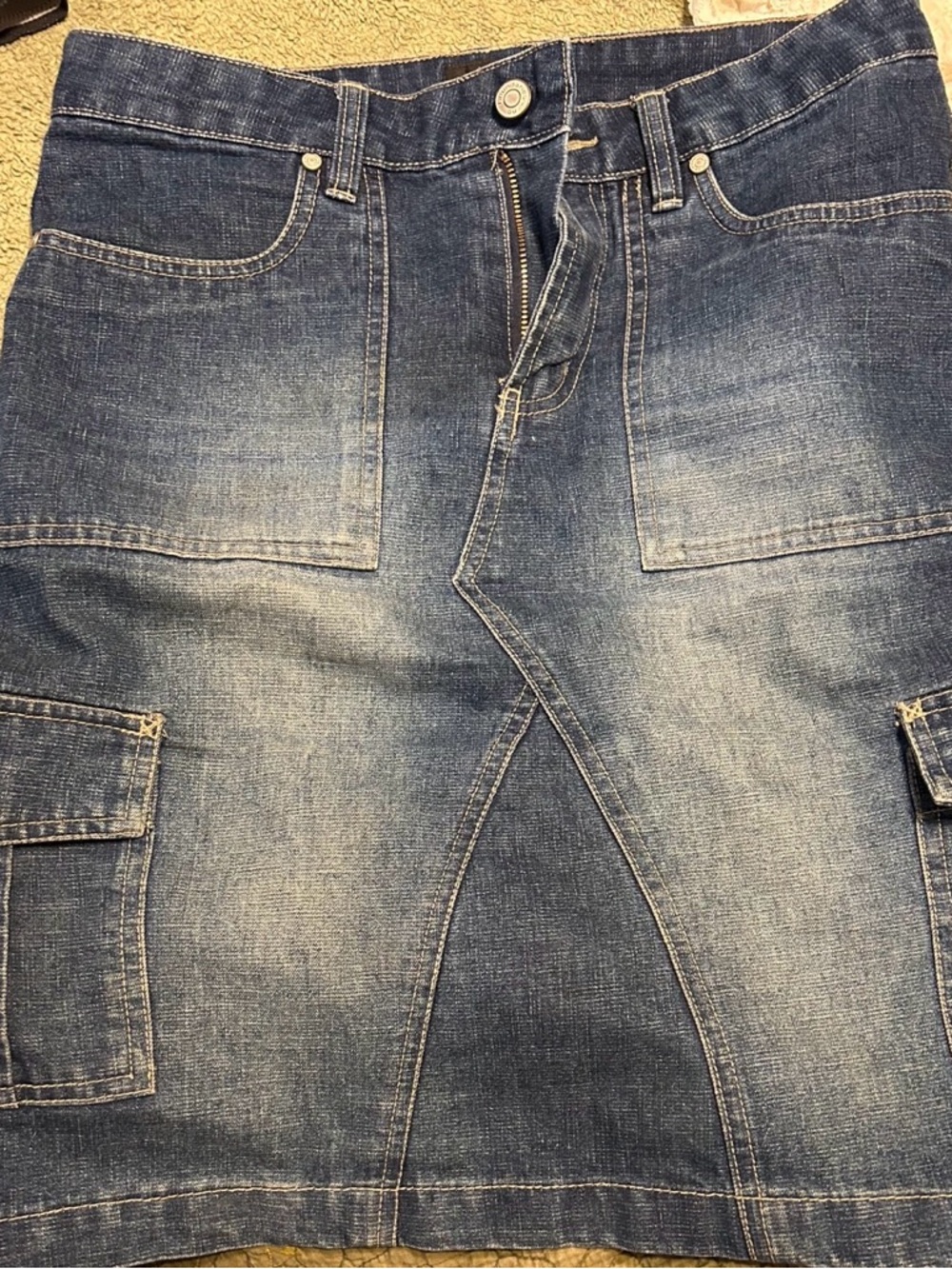 No Boundaries Blue Denim Mini Skirt